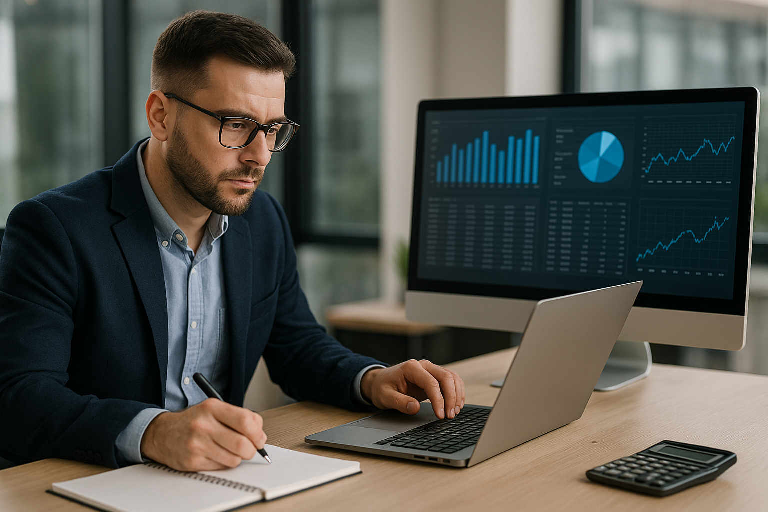 Equipo de auditores utilizando herramientas digitales